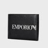 Emporio Armani Simple Logo Casual Portable Leather Wallet Men wallet Black EM003591-AF19355-UC001