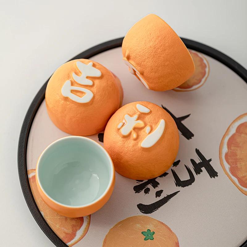 Travel Tea Set Outdoor Portable Storage Kung Fu Teacup Teapot Set with Storage Bag Creative Ceramic Teaware Set Birthday Gifts