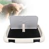 Dog Potty Tray Indoor Puppy Pee Pad Holder Pet Potty with Wall Cover for Small and Medium Size DogsBlack