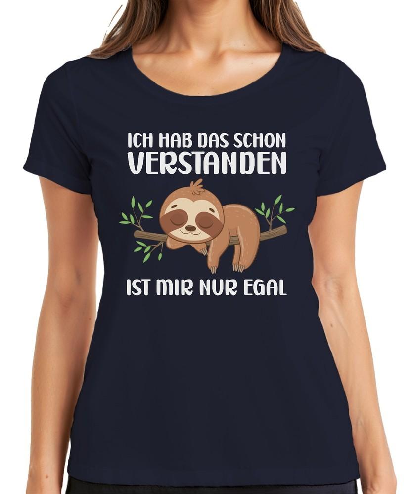Understood I Dont Care Sloth Sleep Funny Saying Irony Ladies TShirt S