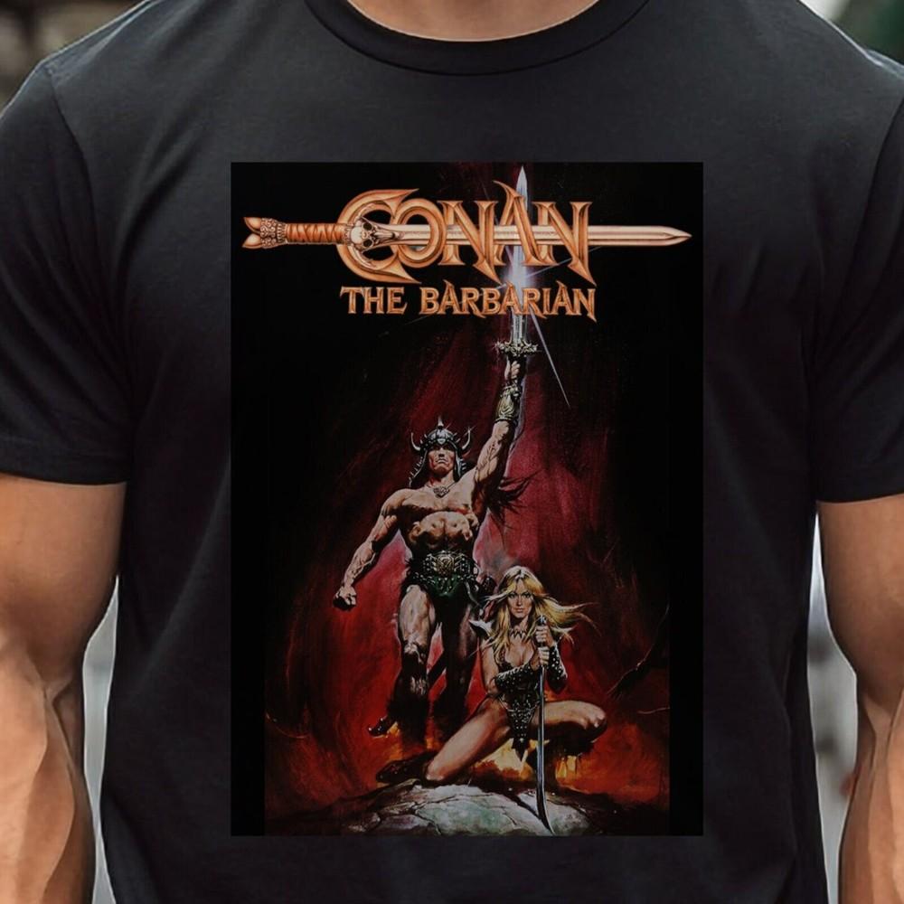 CONAN the Barbarian Tshirt T-shirt T shirt Vintage Aesthetic Movie Poster Tee Unisex T-Shirt L