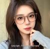 Danyang Women's TR90 Transparent Tea Frame Ultralight Retro Glasses T01250