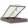 Ottoman Bed with Mattress Gray 140x190 Cm Faux Leather