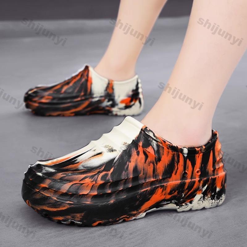 Fashion Men's Platform Sandals 2025 Summer New Fashion Slip on Sports Casual Shoes Outdoor Lightweight Comfortable Breathable Slippers