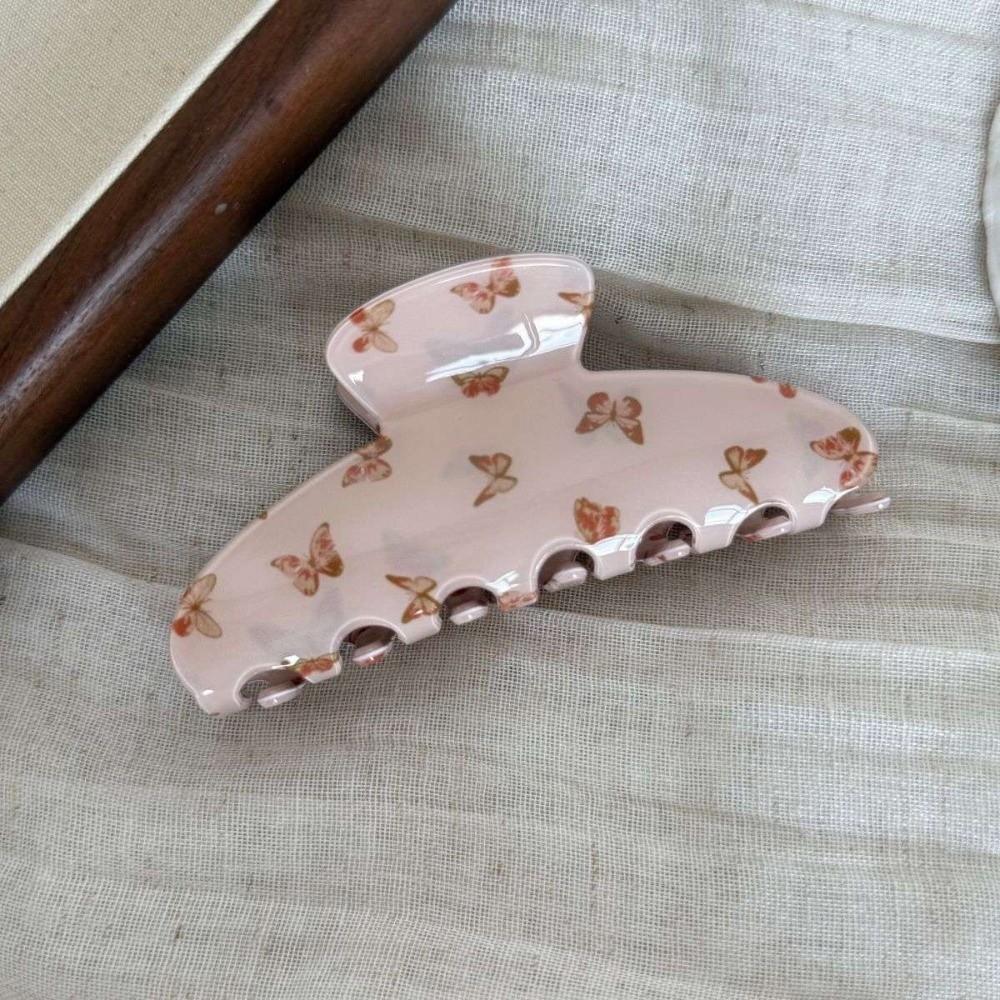Pink Hair Claw Clip Butterfly Print Large Claw Clip New Hair Clip  Headdress