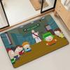 Cartoon S-SOUTH PARK Funny Door Mat Bath Microfiber Decorative Versatile Flannel Floor Mat Quick Dry Absorbent Non-slip Sole