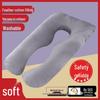 Thickened Crystal Velvet U-Shaped Lumbar Support Pillow – Ideal for Side Sleepers & Pregnancy Belly Support