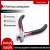 4.5-inch Mini Cutting Pliers with Red and Black Handles for DIY Beading and Jewelry Making