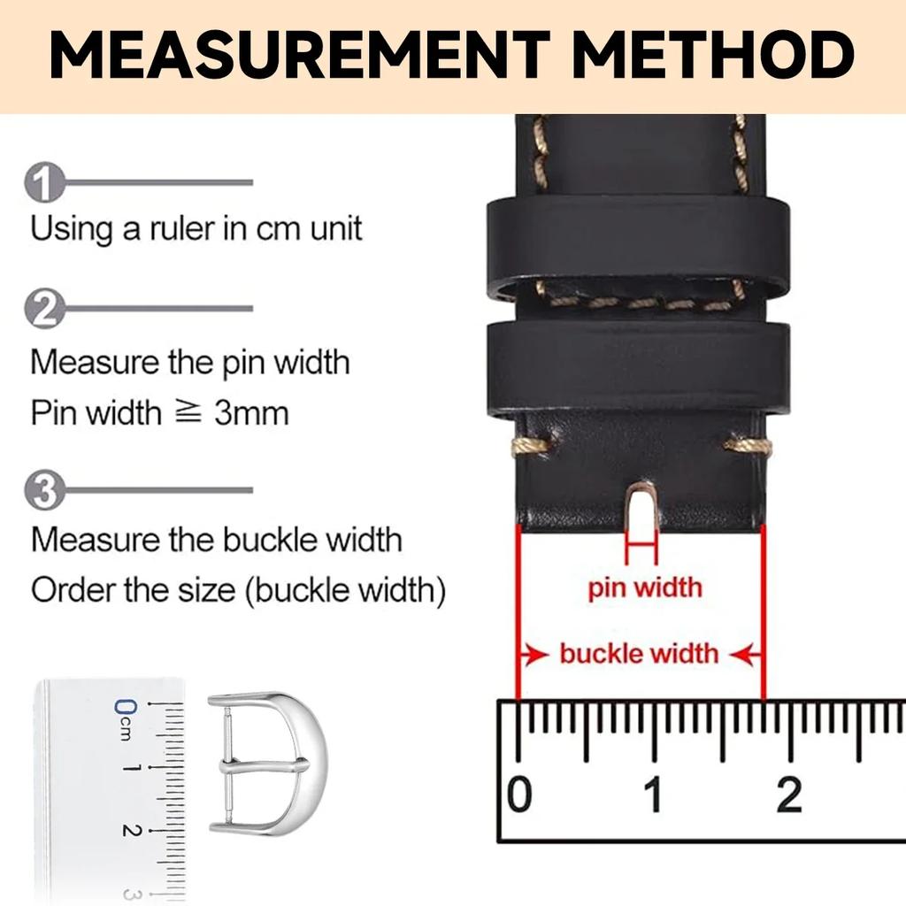 Watch Strap Buckle Replacement 10mm 12mm 14mm 16mm 18mm 20mm 22mm Stainless Steel Wristwatch Clasps