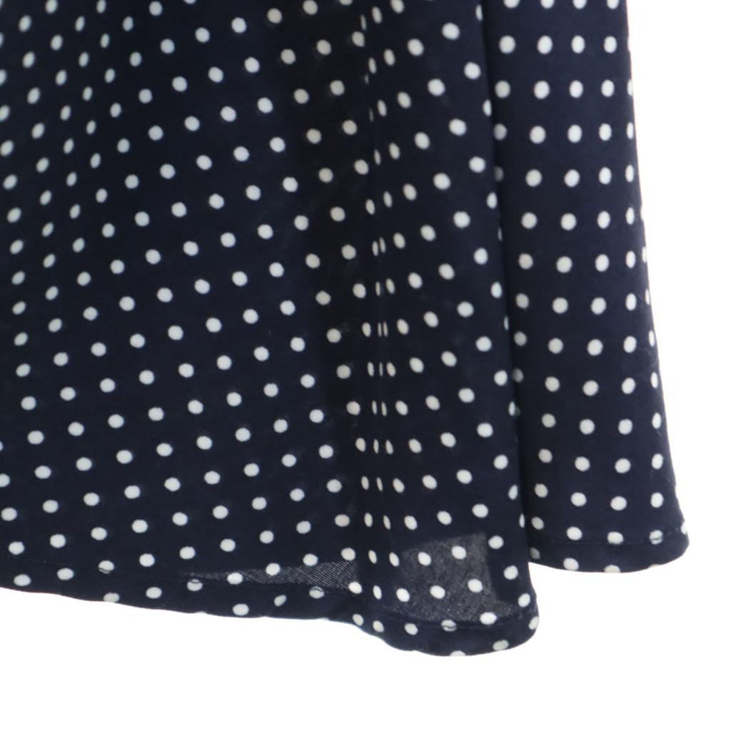Brooks Brothers 90s Old Dot Pattern No Sleeve One Piece 6 Navy Polka Dot Women Used