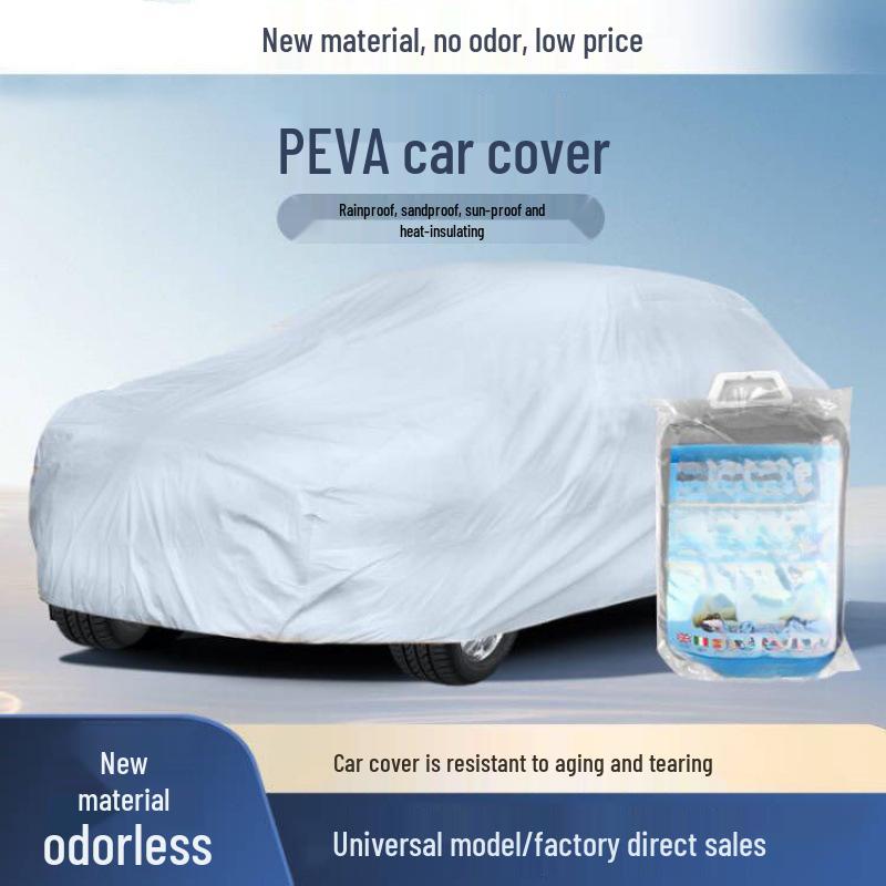 

All-Weather PEVA Car Cover: Sunshade, Rainproof, Dustproof, Sun-Proof, Universal Fit S