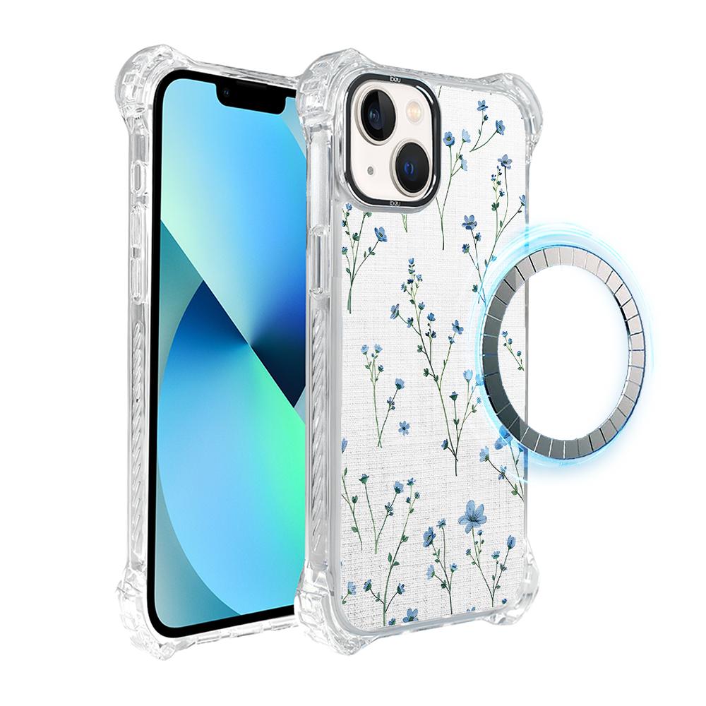 Etui Iphone 13 Ibizu Dropguard Ultra Z Magsafe, Pastel Bloom, Niebieski Sen