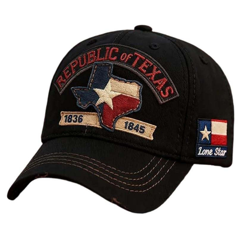 Embroidered Letters Baseball Hat Design Adjustable Strap Lightweight Polyester Casual Sporty Headwear