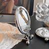 2X/5X/10X Vergrößerung Faltbarer Spiegel Doppelseitiger Tragbarer Spiegel 360° Drehung Handspiegel Tischständer Make-up-Werkzeug