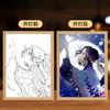 23cm/9.06in Demon Slayer Light Painting Cartoon LED Anime Peripherals Acrylic Lamp Room Decoration Birthday Gift Desktop Display