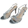 2025 Summer Women's Open Toe Stiletto Sandals: Silver Rhinestone Chain, Fairy Style, Thin Strap High Heels