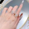 8 * 12Mm Oval Taubenei Hochkarbon Diamant Damenring
