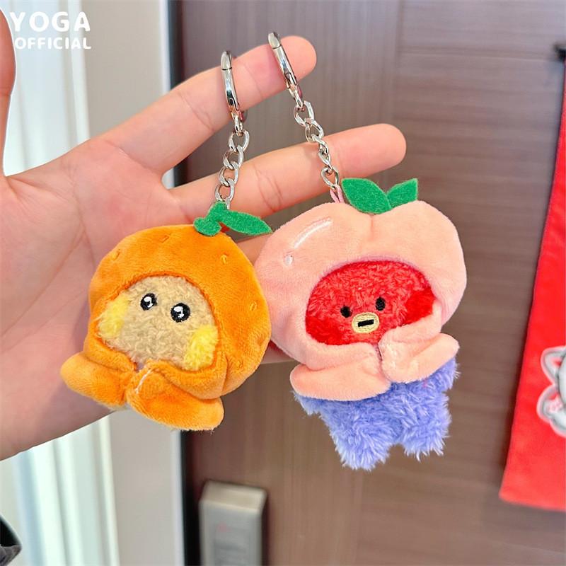 Fruit Animal Plush Keychain Cartoon Stuffed Doll Bag Pendant Gift Decoration