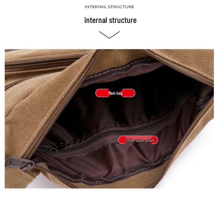 Men's Canvas Crossbody & Shoulder Bag - Spring Casual Sports Trend