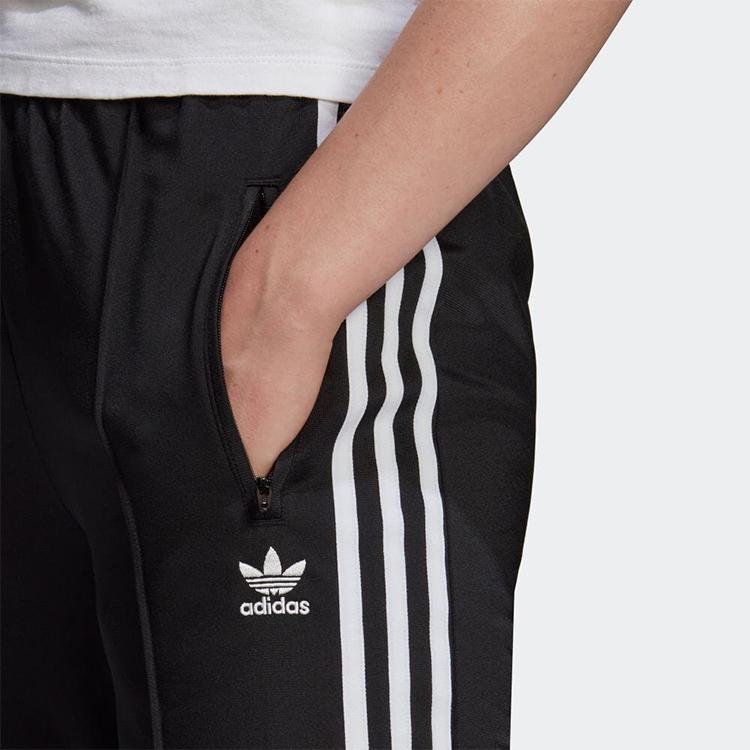 Adidas Originals Trefoil Stripe Logo Joggers Women Bottoms Black GN2819