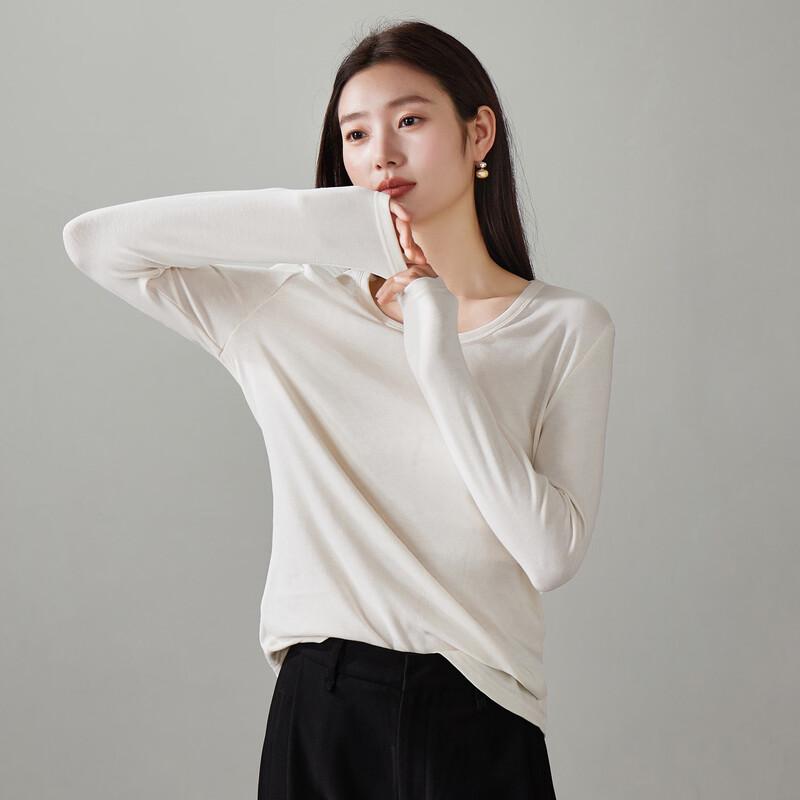 SOFSIL Damen Langarm U-Ausschnitt T-Shirt