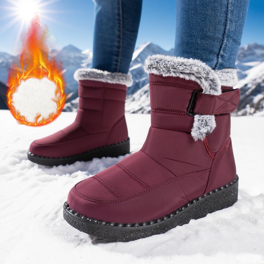 Waterproof Winter Boots for Women Plush Snow Boots Woman Platform Ankle Boots Warm Cotton  Shoes
