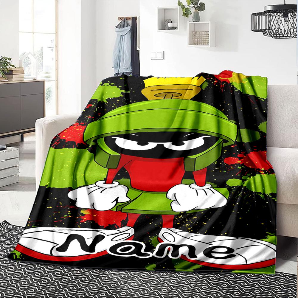 Customiz Name Personality Marvin the Martian Blanket Soft &Warm Sofa Office Bed Travel Lunch Break Blanket, Gift Suitable All Seasons