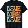 Peace Sign Love 60s 70s Costume 70 Theme Party Groovy Hippie T-Shirt