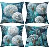 Blue Dandelion Patterned Cushion Covers For Home Decor Polyester Pillowcase, Sofa Decorative Cushion Cov Headboard Pillow