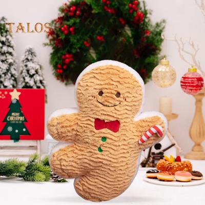 Weihnachts-Lebkuchenmann-Puppe, Plüsch, Lebkuchen-Anhänger, Weihnachtsbaumschmuck, weiches Puppenspielzeug für Baum, Home-Party-Dekor