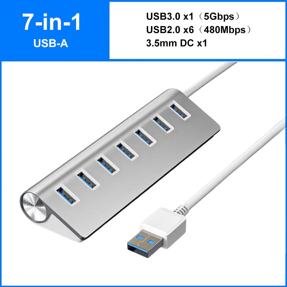 

9-in-2 USB 3.2 HUB 10Gbps Data Transfer Aluminum Alloy USB Docking Station USB Splitter with Card Reader For PC Laptop Macbook