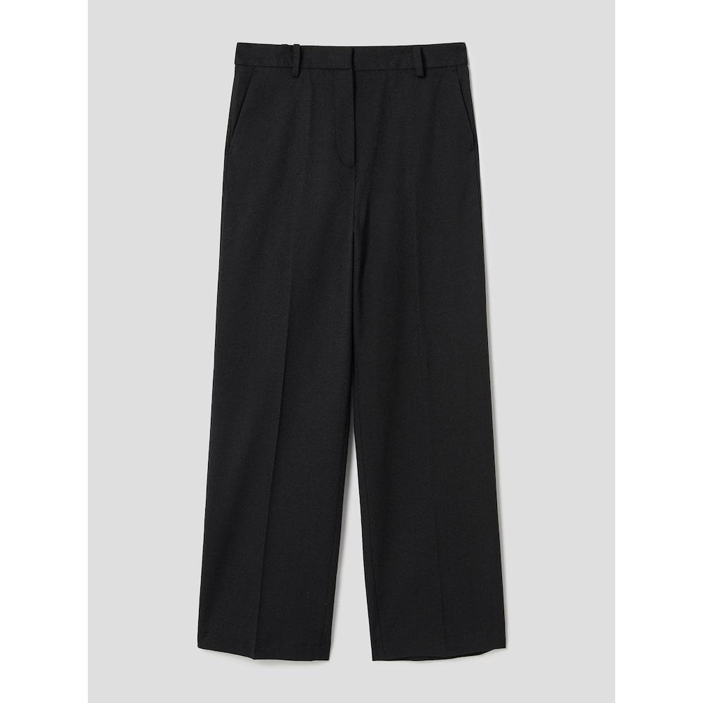 8seconds Wool Blend Long Straight Slacks Black