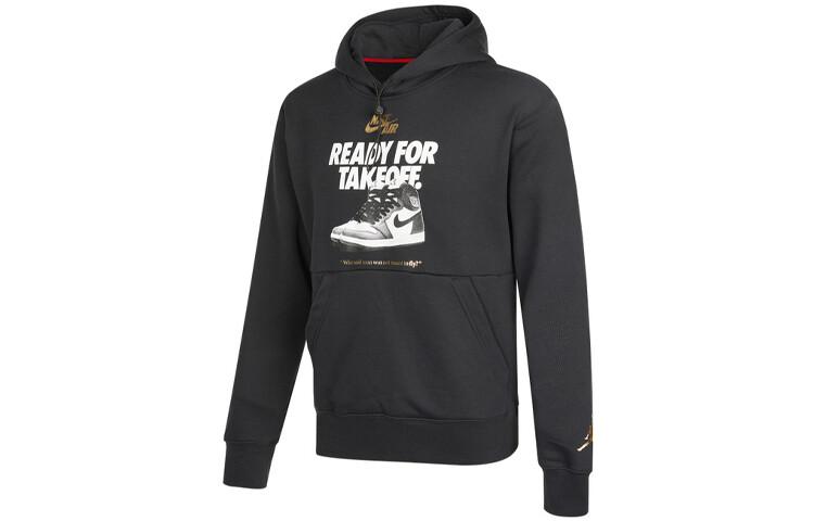 

Jordan Printed Letter Basketball Hoodie With Fleece Lining DO9152-010 L