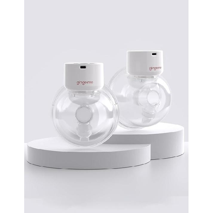 Breast Pump, Wearable Breast Pump, Electric Hands-Free Breast Pumps with 3 Modes, 9 Levels (White, 2 Count) 2 Count белый