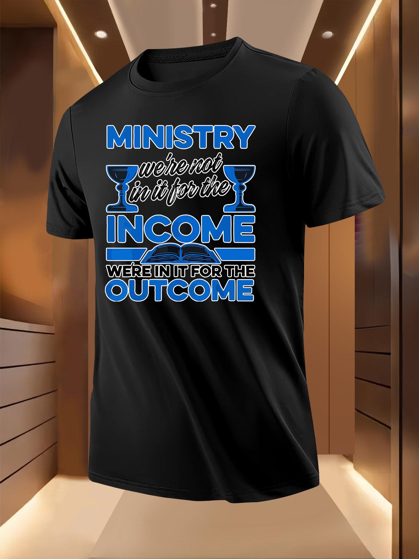 Light Yellow Tshirt - Ministry Saying Not for the Income S