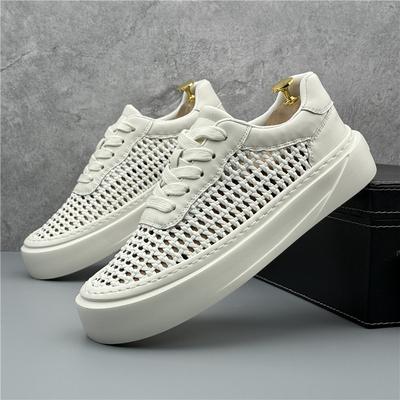 Fashion Summer Fashion New Men's Comfort Air Mesh Breathable Platform Casual Shoes Male White Black Walking Sneaker Flats Loafers