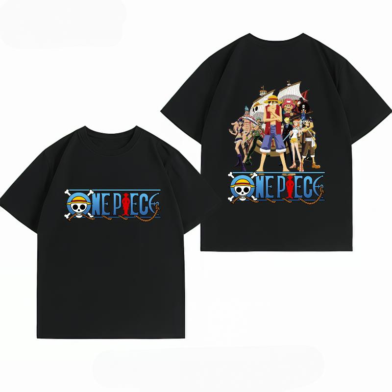 Unisexs Clothing New 100 Cotton Breathable Summer TShirt One Piece Luffy Print Casual Streetwear Unisexs TShirt