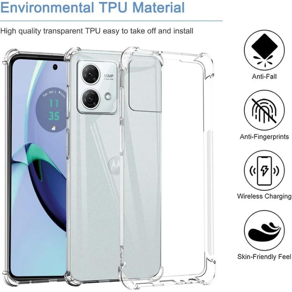 Stoßfeste Airbag-TPU-Hülle für Motorola Moto Edge 40 Neo, Schutzhülle, ultradünn, weich, transparent, vollständiger Schutz