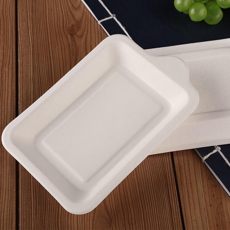 Miaojie Disposable Birthday Square Plates, 50-Count