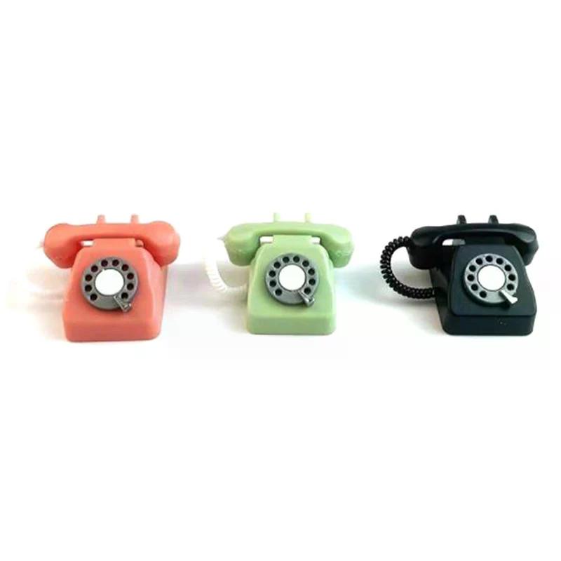 1/12 Dollhouse Miniature Plastic Telephone Classic Furniture Decor Kids Pretend Play House Toy Gift Accessories
