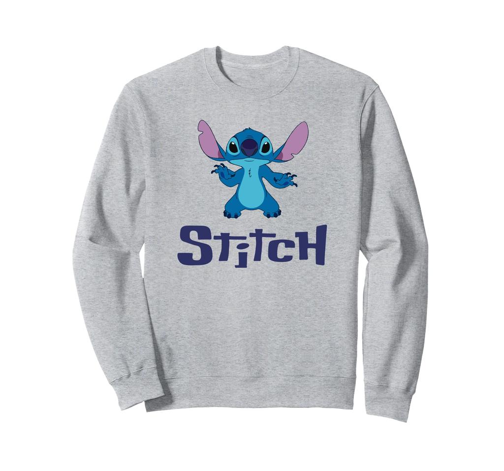 Disney Lilo & Stitch Standing Pose Official Font Title Logo Sweatshirt