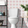 10Pcs Shiny Crystal Gloss Surface Little Daisy Tile Stickers Waterproof Peel and Stick Wall Decals Protective Film Kitchen Backsplash Bathroom