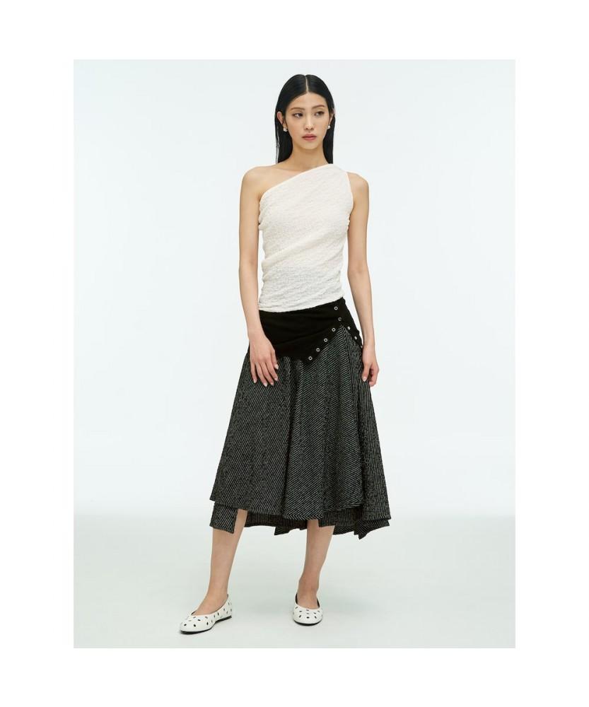 Anggae Textured Tube Top White