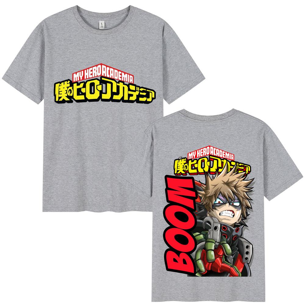 Anime My Hero Academia Katsuki Bakugo T-Shirts Men Women Trend Vintage Harajuku Manga T Shirt Oversized Cotton Gifts