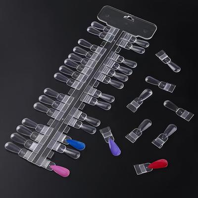 36 Stück Natur/Klar Farbe Karte Abnehmbarer Nagelkunst Display Falsche Nagelspitzen Rack Tropfendesign Maniküre Gelpolitur Übungswerkzeug