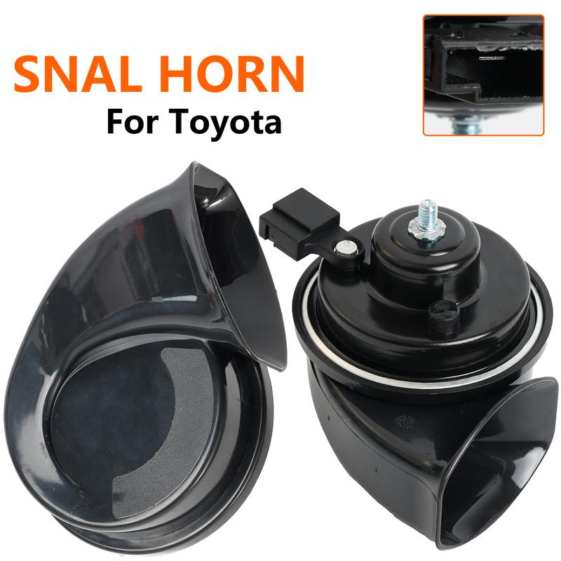 Pair 12V 120db Twin Tone Snail Horn For Toyota Corolla Avensis Yaris CHR Avalon Camry Highlander Land Cruiser Prius RAV4 Sequoia