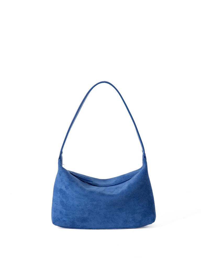 Underarm Bag for Women, Korean Version Suede Patchwork Design, High-end, Fashionable, Versatile, Hand-held Shoulder Bag for Women