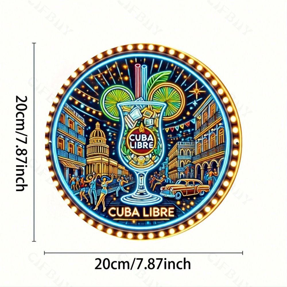 Handmade Metal Tin Art Painting Wall Decor 20x20cm