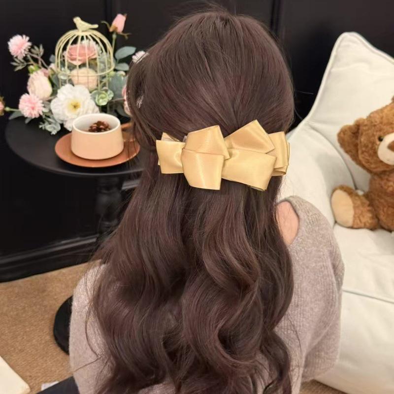 Elegant Satin Banana Clip: French-Inspired Korean Hair Accessory