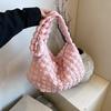 Versatile Pleated Bag Shopping Bag Girl Heart Cloud Underarm Bag Women's New Solid Color Shoulder Bag Women